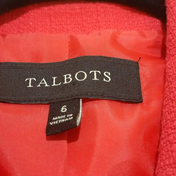 Talbots 6 Car Coat - Pink Woven Texture - Retro Mad Men - Picture 2 of 3